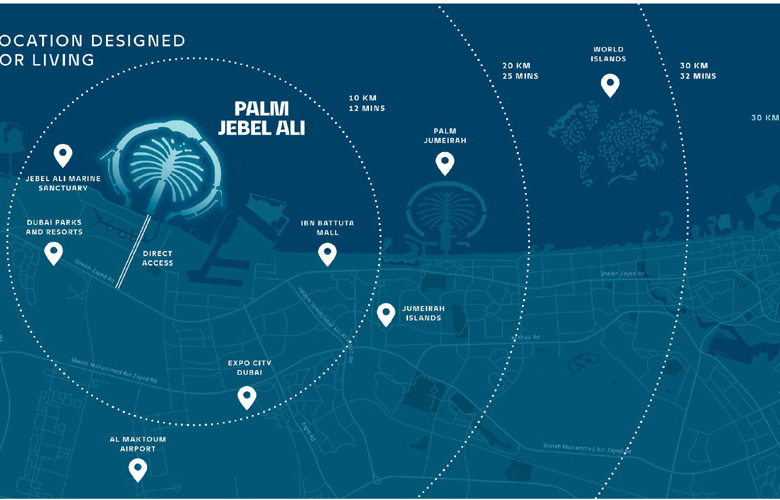 Palm Jabel Ali Location Map